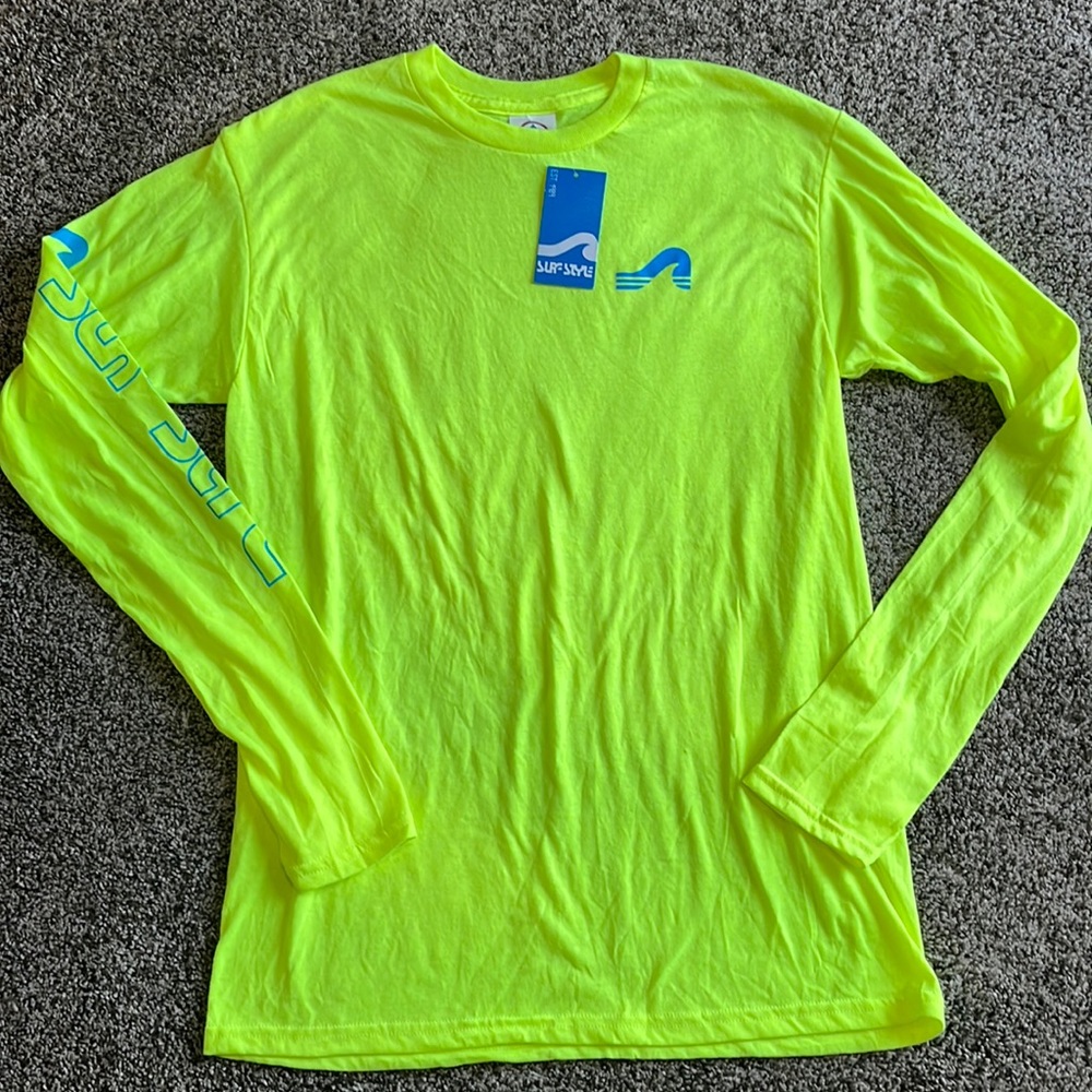 SURF STYLE NEON Yellow  LONG SLEEVE size SMALL